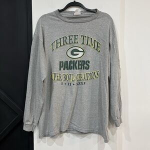 Vintage NFL Green Bay Packers Super Bowl Champions Longsleeve Shirt Size Large